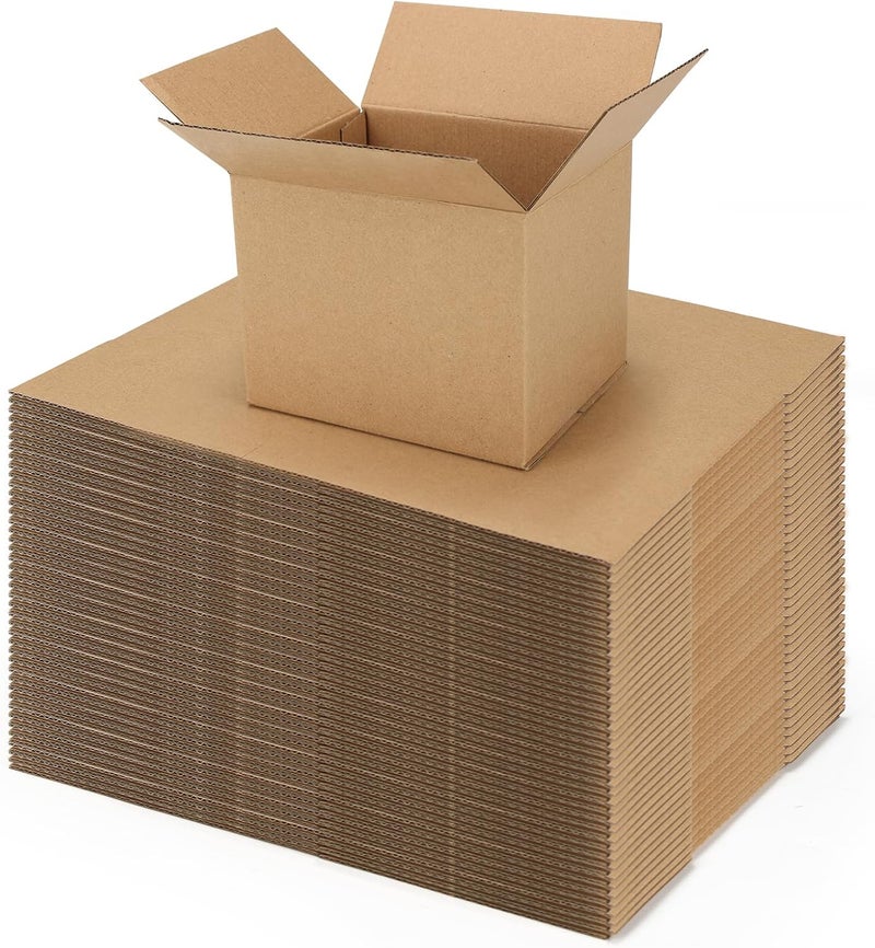 ZBEIVAN Shipping Boxes Mailers 5x4x4 inches Corrugated Cardboard Small Packing Kraft Moving Mailing Box, Pack of 40 - Image 1